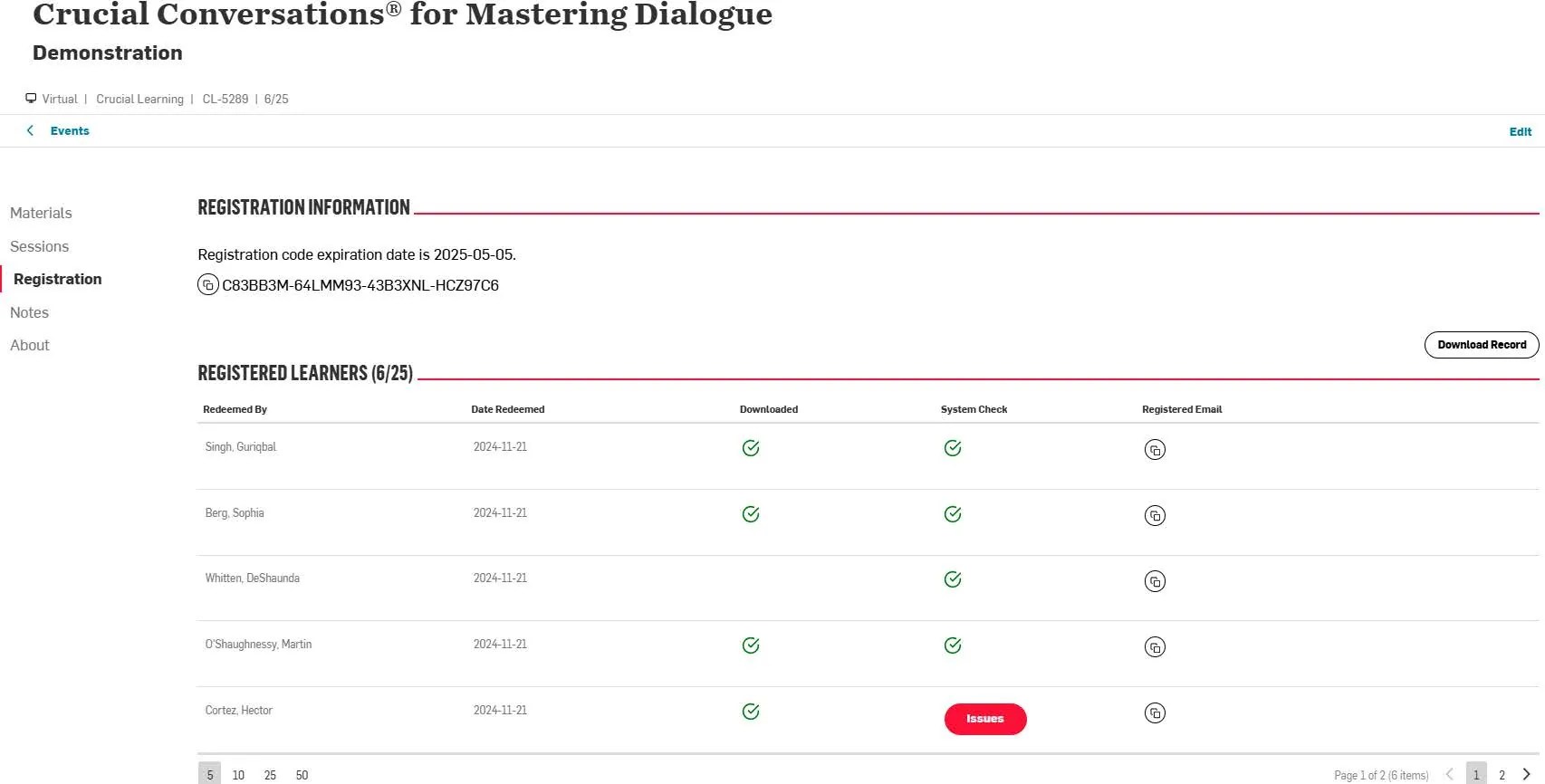 CLP Attendee Tracking