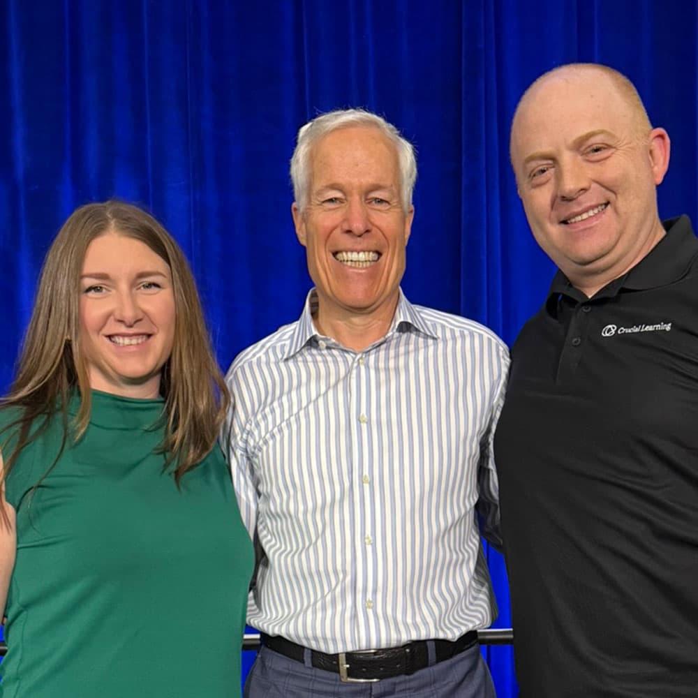 Joseph Grenny with emlpoyees