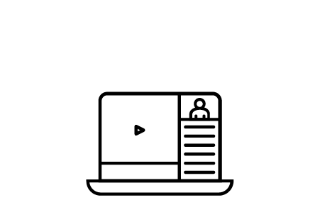 icon of laptop with video playing