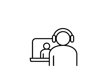 icon of person learning online
