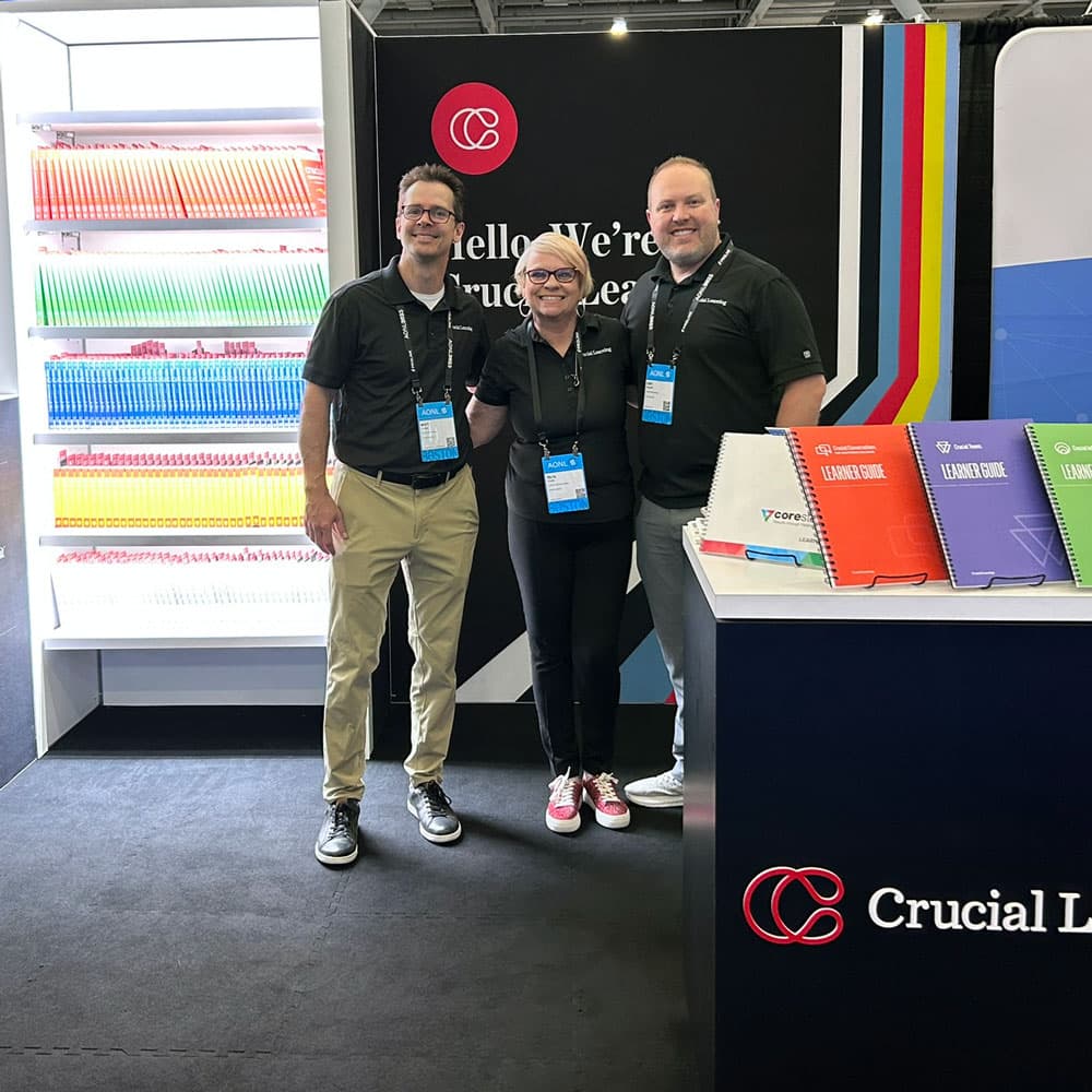 employees at tradeshow
